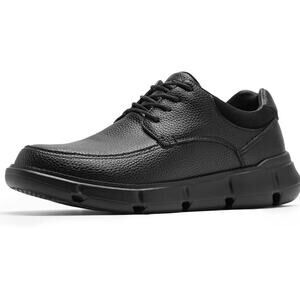 Orthopedic Leather Dress Walking Shoes, Arch Support, Formal Tennis Black, 9